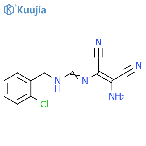 Methanimidamide,N-[(1Z)-2-amino-1,2-dicyanoethenyl]-N'-[(2-chlorophenyl)methyl]- structure