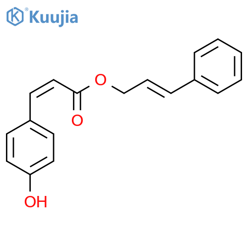 [(E)-3-Phenylprop-2-enyl] (Z)-3-(4-hydroxyphenyl)prop-2-enoate structure