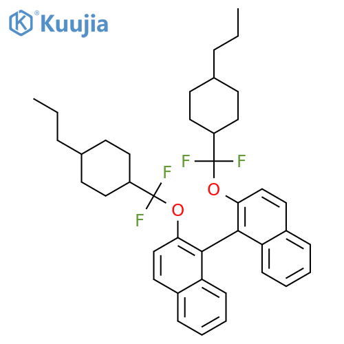1,1'-Binaphthalene, 2,2'-bis[difluoro(trans-4-propylcyclohexyl)methoxy]- structure