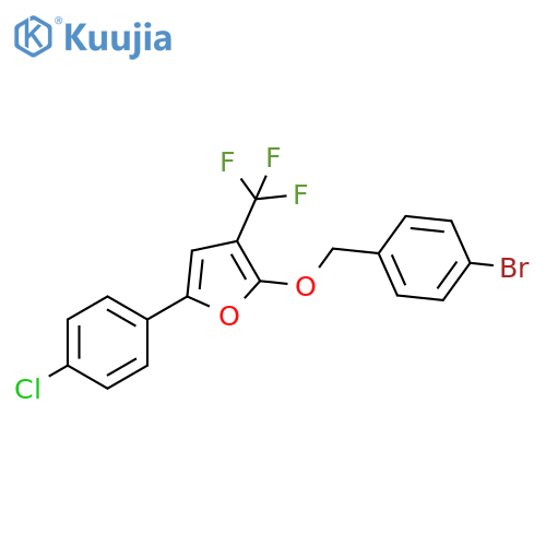 Furan,2-[(4-bromophenyl)methoxy]-5-(4-chlorophenyl)-3-(trifluoromethyl)- structure