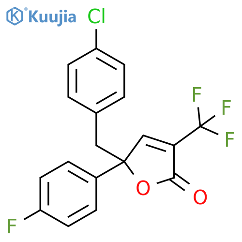 2(5H)-Furanone,5-[(4-chlorophenyl)methyl]-5-(4-fluorophenyl)-3-(trifluoromethyl)- structure