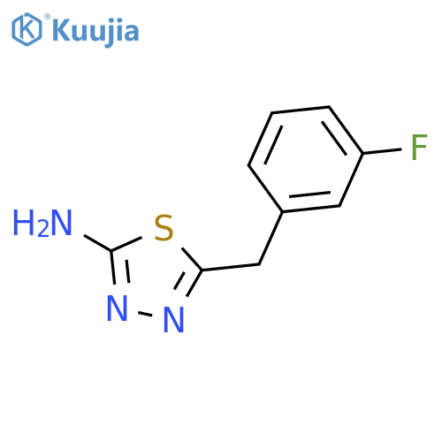 5-(3-fluorophenyl)methyl-1,3,4-thiadiazol-2-amine structure