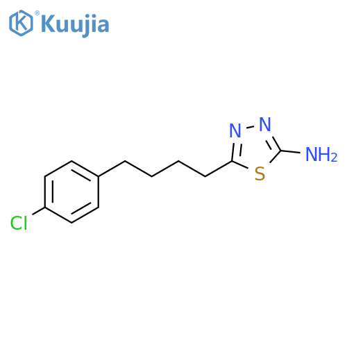 1,3,4-Thiadiazol-2-amine, 5-[4-(4-chlorophenyl)butyl]- structure