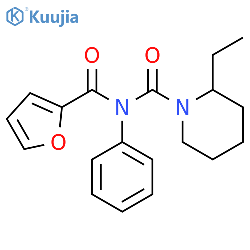 1-Piperidinecarboxamide, 2-ethyl-N-(2-furanylcarbonyl)-N-phenyl- structure