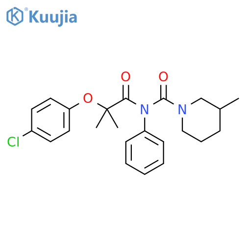 1-Piperidinecarboxamide,N-[2-(4-chlorophenoxy)-2-methyl-1-oxopropyl]-3-methyl-N-phenyl- structure