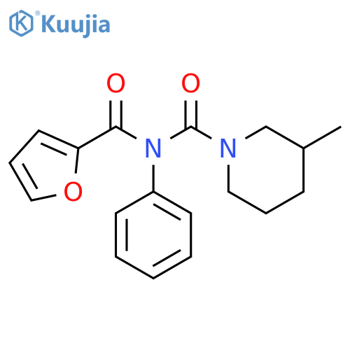 1-Piperidinecarboxamide, N-(2-furanylcarbonyl)-3-methyl-N-phenyl- structure