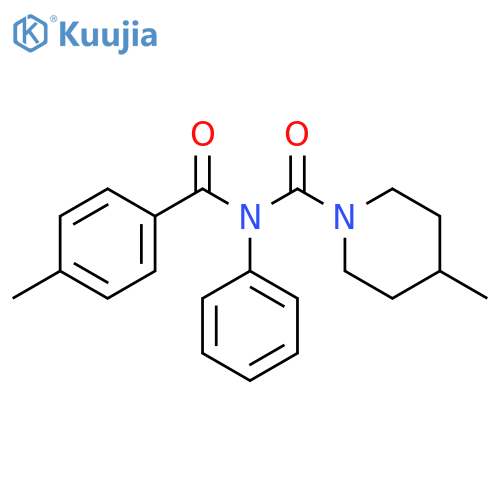 1-Piperidinecarboxamide, 4-methyl-N-(4-methylbenzoyl)-N-phenyl- structure