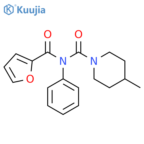 1-Piperidinecarboxamide, N-(2-furanylcarbonyl)-4-methyl-N-phenyl- structure