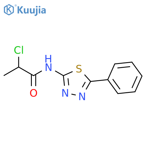 2-chloro-N-(5-phenyl-1,3,4-thiadiazol-2-yl)propanamide structure