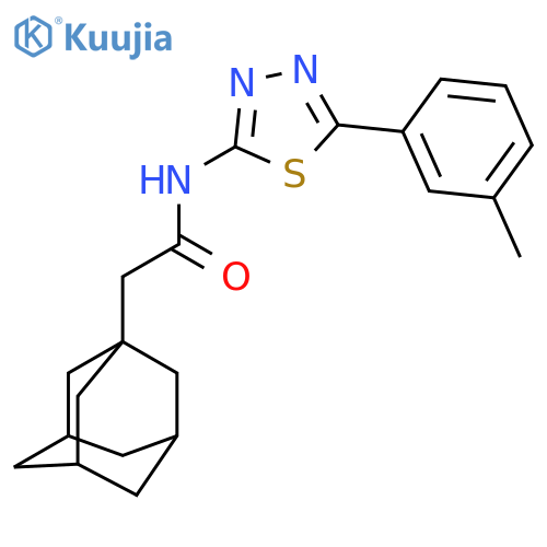 2-(adamantan-1-yl)-N-5-(3-methylphenyl)-1,3,4-thiadiazol-2-ylacetamide structure