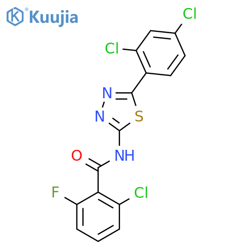 2-chloro-N-5-(2,4-dichlorophenyl)-1,3,4-thiadiazol-2-yl-6-fluorobenzamide structure