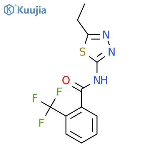 N-(5-ethyl-1,3,4-thiadiazol-2-yl)-2-(trifluoromethyl)benzamide structure
