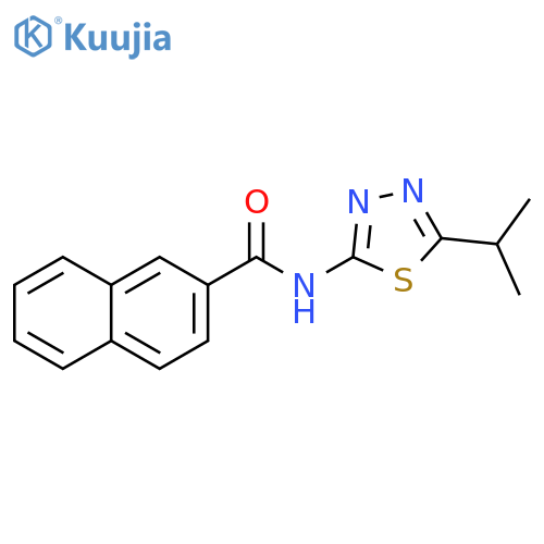 N-5-(propan-2-yl)-1,3,4-thiadiazol-2-ylnaphthalene-2-carboxamide structure