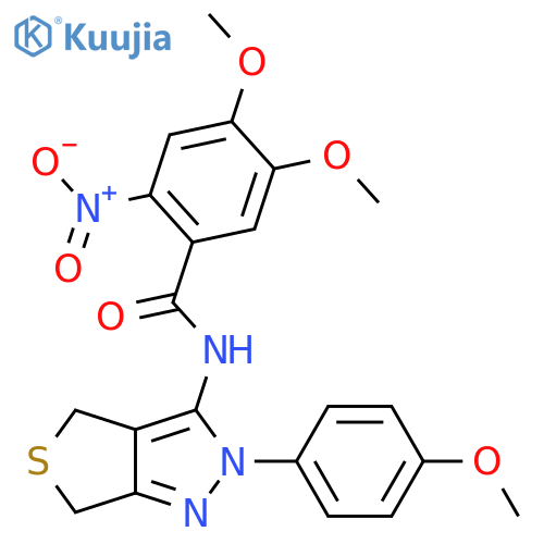 4,5-dimethoxy-N-2-(4-methoxyphenyl)-2H,4H,6H-thieno3,4-cpyrazol-3-yl-2-nitrobenzamide structure
