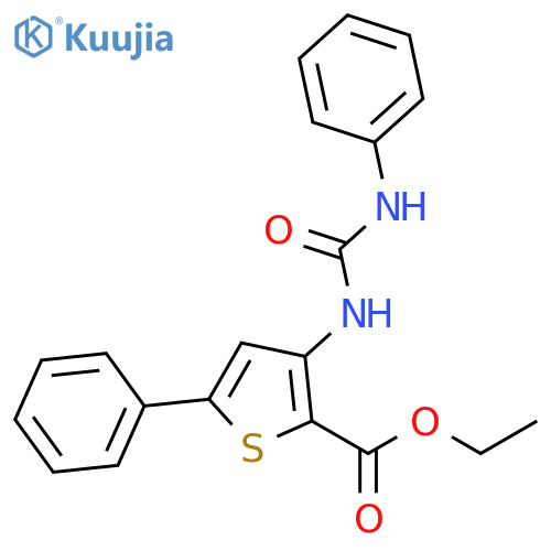 ethyl 5-phenyl-3-(phenylcarbamoyl)aminothiophene-2-carboxylate structure