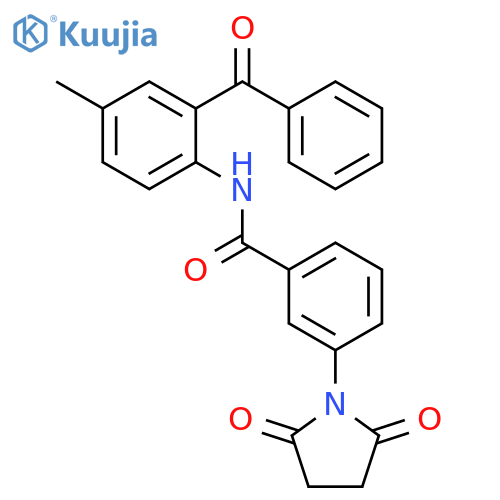 N-(2-benzoyl-4-methylphenyl)-3-(2,5-dioxopyrrolidin-1-yl)benzamide structure