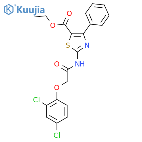 ethyl 2-2-(2,4-dichlorophenoxy)acetamido-4-phenyl-1,3-thiazole-5-carboxylate structure