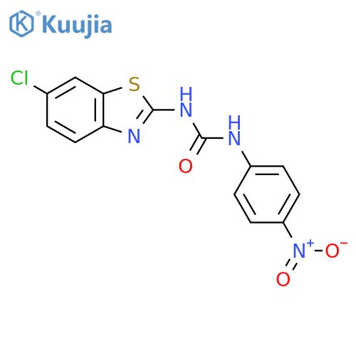 3-(6-chloro-1,3-benzothiazol-2-yl)-1-(4-nitrophenyl)urea structure