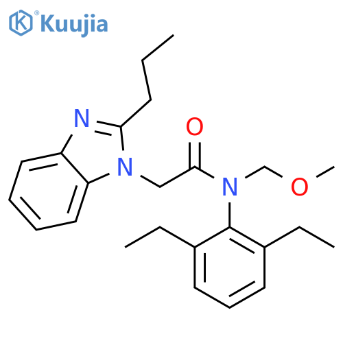 N-(2,6-diethylphenyl)-N-(methoxymethyl)-2-(2-propyl-1H-1,3-benzodiazol-1-yl)acetamide structure