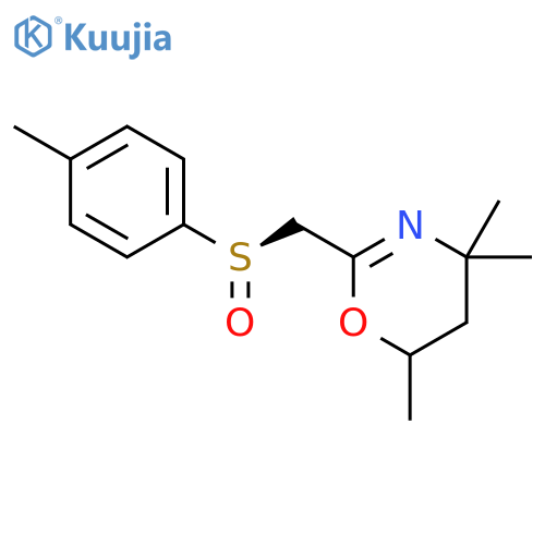 4H-1,3-Oxazine,5,6-dihydro-4,4,6-trimethyl-2-[[(R)-(4-methylphenyl)sulfinyl]methyl]- structure
