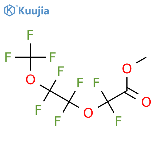 Acetic acid,2,2-difluoro-2-[1,1,2,2-tetrafluoro-2-(trifluoromethoxy)ethoxy]-, methyl ester structure