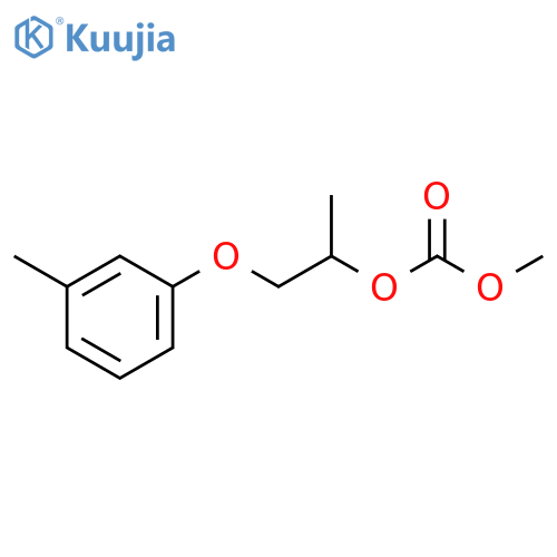 Carbonic acid, methyl 1-methyl-2-(3-methylphenoxy)ethyl ester structure