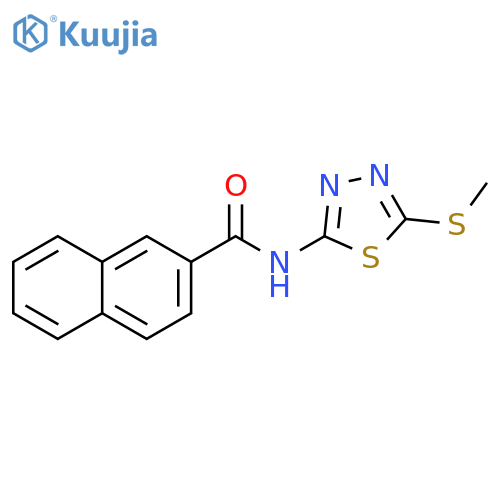 N-5-(methylsulfanyl)-1,3,4-thiadiazol-2-ylnaphthalene-2-carboxamide structure