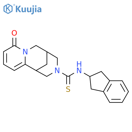 N-(2,3-dihydro-1H-inden-2-yl)-6-oxo-7,11-diazatricyclo7.3.1.0^{2,7}trideca-2,4-diene-11-carbothioamide structure