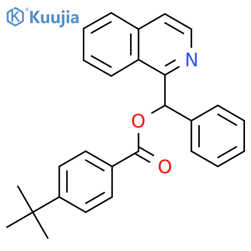 (isoquinolin-1-yl)(phenyl)methyl 4-tert-butylbenzoate structure