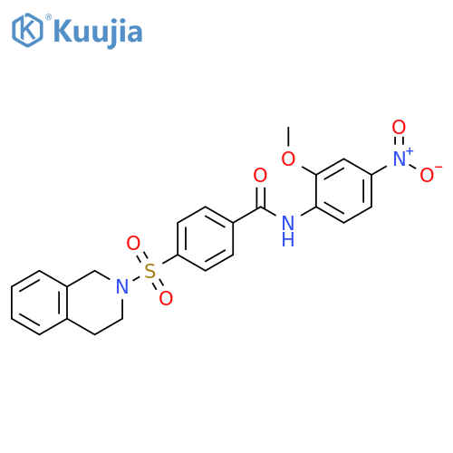 N-(2-methoxy-4-nitrophenyl)-4-(1,2,3,4-tetrahydroisoquinoline-2-sulfonyl)benzamide structure