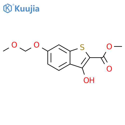 Benzo[b]thiophene-2-carboxylic acid, 3-hydroxy-6-(methoxymethoxy)-, methyl ester structure