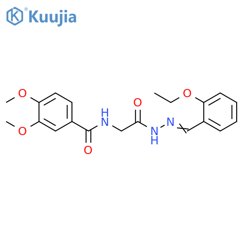 N-({N'-(1E)-(2-ethoxyphenyl)methylidenehydrazinecarbonyl}methyl)-3,4-dimethoxybenzamide structure