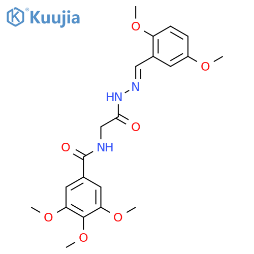 N-({N'-[(1E)-(2,5-dimethoxyphenyl)methylidene]hydrazinecarbonyl}methyl)-3,4,5-trimethoxybenzamide structure
