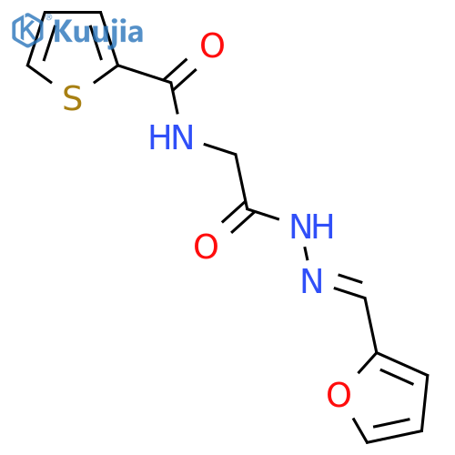 N-({N'-(1E)-(furan-2-yl)methylidenehydrazinecarbonyl}methyl)thiophene-2-carboxamide structure