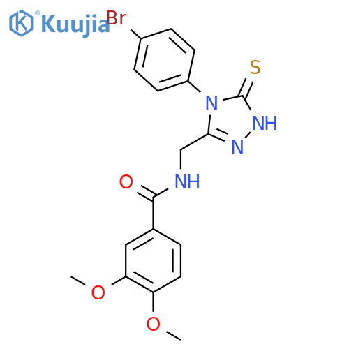 N-{4-(4-bromophenyl)-5-sulfanylidene-4,5-dihydro-1H-1,2,4-triazol-3-ylmethyl}-3,4-dimethoxybenzamide structure