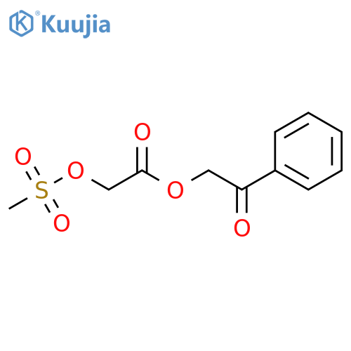 Acetic acid, [(methylsulfonyl)oxy]-, 2-oxo-2-phenylethyl ester structure