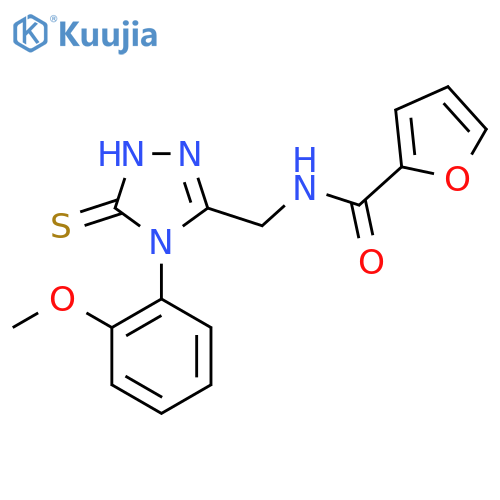 N-{[4-(2-methoxyphenyl)-5-sulfanylidene-4,5-dihydro-1H-1,2,4-triazol-3-yl]methyl}furan-2-carboxamide structure