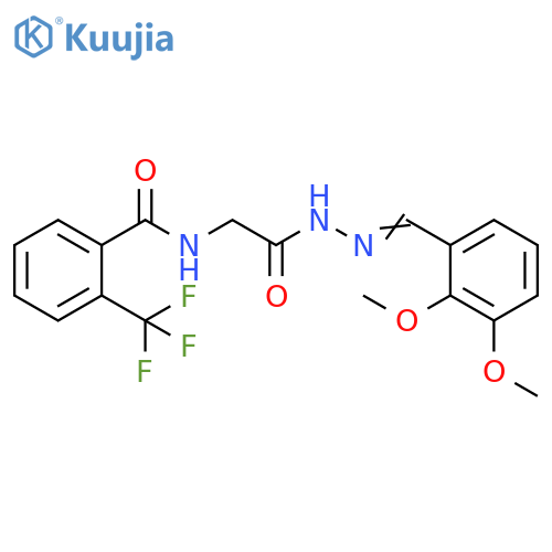 N-({N'-(1E)-(2,3-dimethoxyphenyl)methylidenehydrazinecarbonyl}methyl)-2-(trifluoromethyl)benzamide structure