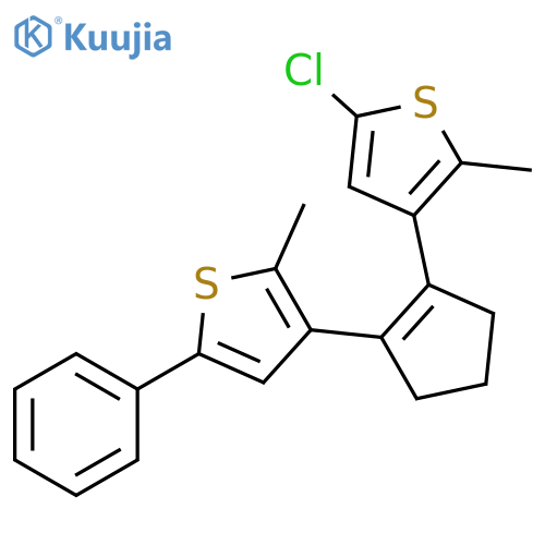 Thiophene,5-chloro-2-methyl-3-[2-(2-methyl-5-phenyl-3-thienyl)-1-cyclopenten-1-yl]- structure