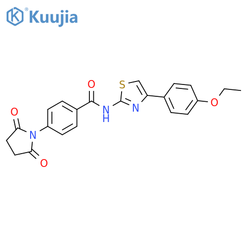 4-(2,5-dioxopyrrolidin-1-yl)-N-4-(4-ethoxyphenyl)-1,3-thiazol-2-ylbenzamide structure