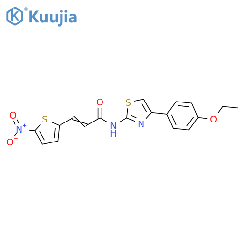 (2E)-N-[4-(4-ethoxyphenyl)-1,3-thiazol-2-yl]-3-(5-nitrothiophen-2-yl)prop-2-enamide structure