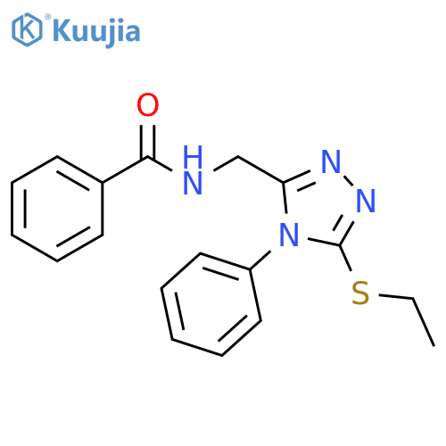 N-{5-(ethylsulfanyl)-4-phenyl-4H-1,2,4-triazol-3-ylmethyl}benzamide structure