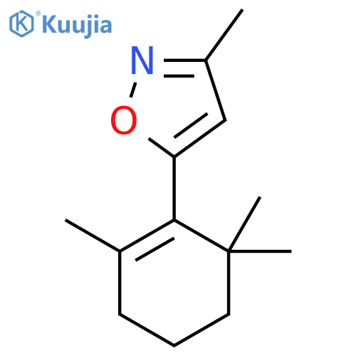 3-methyl-5-(2,6,6-trimethyl-1-cyclohexen-1-yl)isoxazole structure