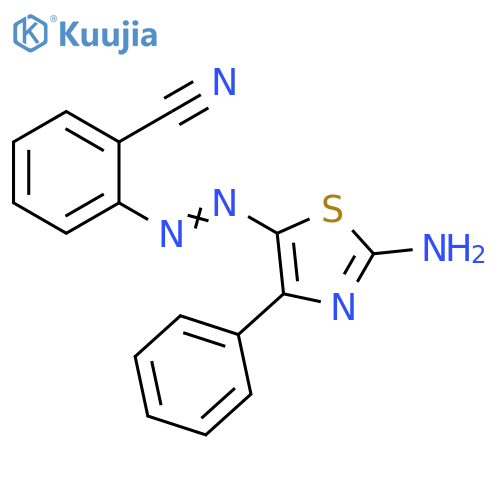 Benzonitrile, 2-[(2-amino-4-phenyl-5-thiazolyl)azo]- structure