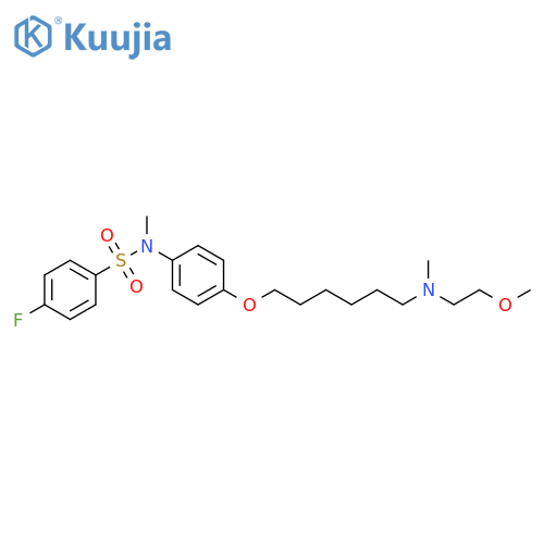 Benzenesulfonamide,4-fluoro-N-[4-[[6-[(2-methoxyethyl)methylamino]hexyl]oxy]phenyl]-N-methyl- structure
