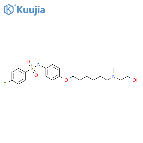 Benzenesulfonamide,4-fluoro-N-[4-[[6-[(2-hydroxyethyl)methylamino]hexyl]oxy]phenyl]-N-methyl- structure