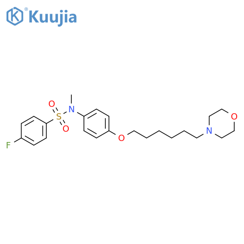 Benzenesulfonamide,4-fluoro-N-methyl-N-[4-[[6-(4-morpholinyl)hexyl]oxy]phenyl]- structure