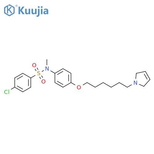 Benzenesulfonamide,4-chloro-N-[4-[[6-(2,5-dihydro-1H-pyrrol-1-yl)hexyl]oxy]phenyl]-N-methyl- structure