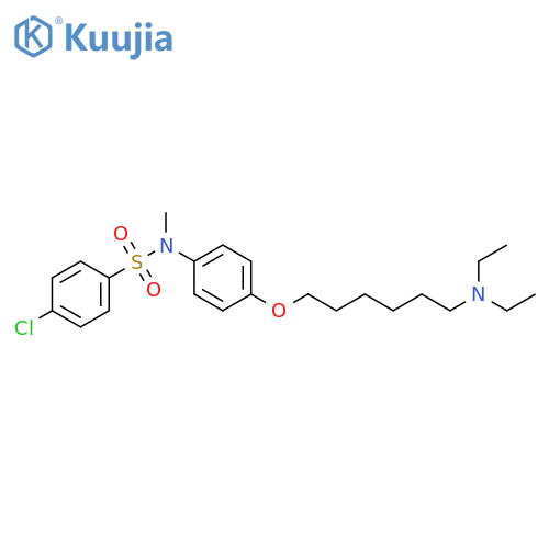 Benzenesulfonamide,4-chloro-N-[4-[[6-(diethylamino)hexyl]oxy]phenyl]-N-methyl- structure