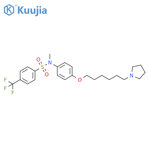 Benzenesulfonamide,N-methyl-N-[4-[[6-(1-pyrrolidinyl)hexyl]oxy]phenyl]-4-(trifluoromethyl)- structure